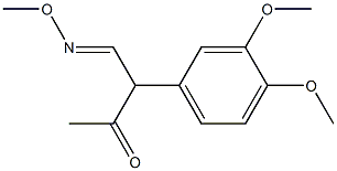 2-(3,4-dimethoxyphenyl)-3-oxobutanal O-methyloxime Struktur