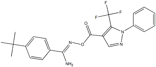 O1-{[1-phenyl-5-(trifluoromethyl)-1H-pyrazol-4-yl]carbonyl}-4-(tert-butyl)benzene-1-carbohydroximamide Struktur