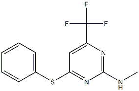 N-methyl-4-(phenylsulfanyl)-6-(trifluoromethyl)-2-pyrimidinamine Struktur