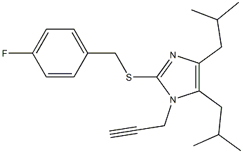 4,5-diisobutyl-1-(2-propynyl)-1H-imidazol-2-yl 4-fluorobenzyl sulfide Struktur