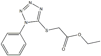 ethyl 2-[(1-phenyl-1H-1,2,3,4-tetraazol-5-yl)thio]acetate Struktur