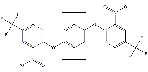 1,4-di(tert-butyl)-2,5-di[2-nitro-4-(trifluoromethyl)phenoxy]benzene Struktur