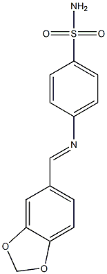 4-[(1,3-benzodioxol-5-ylmethylidene)amino]benzene-1-sulfonamide Struktur