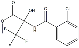 methyl 2-[(2-chlorobenzoyl)amino]-3,3,3-trifluoro-2-hydroxypropanoate Struktur