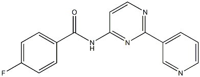 4-fluoro-N-[2-(3-pyridinyl)-4-pyrimidinyl]benzenecarboxamide Struktur