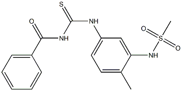 N-(5-{[(benzoylamino)carbothioyl]amino}-2-methylphenyl)methanesulfonamide Struktur