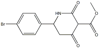 methyl 6-(4-bromophenyl)-2,4-dioxo-3-piperidinecarboxylate Struktur