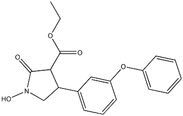 ethyl 1-hydroxy-2-oxo-4-(3-phenoxyphenyl)-3-pyrrolidinecarboxylate Struktur