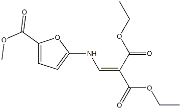 diethyl 2-({[5-(methoxycarbonyl)-2-furyl]amino}methylidene)malonate Struktur