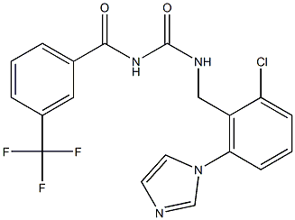 N-[2-chloro-6-(1H-imidazol-1-yl)benzyl]-N'-[3-(trifluoromethyl)benzoyl]urea Struktur