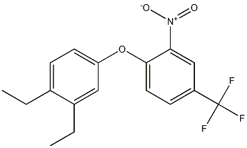 1-(3,4-diethylphenoxy)-2-nitro-4-(trifluoromethyl)benzene Struktur