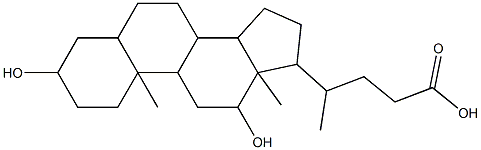 4-(3,12-dihydroxy-10,13-dimethylperhydrocyclopenta[a]phenanthren-17-yl)pentanoic acid Struktur