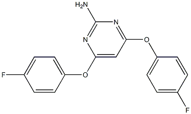 4,6-bis(4-fluorophenoxy)-2-pyrimidinamine Struktur