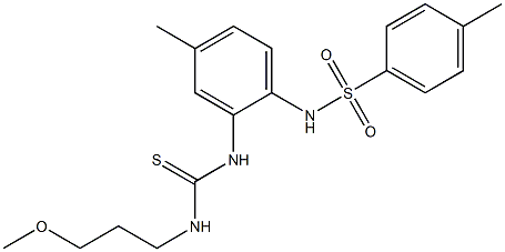 N1-[2-({[(3-methoxypropyl)amino]carbothioyl}amino)-4-methylphenyl]-4-methylbenzene-1-sulfonamide Struktur