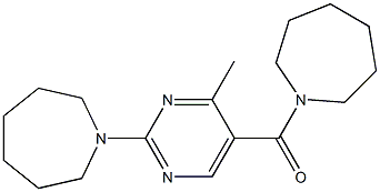 1-azepanyl[2-(1-azepanyl)-4-methyl-5-pyrimidinyl]methanone Struktur