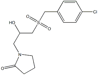 1-{3-[(4-chlorobenzyl)sulfonyl]-2-hydroxypropyl}-2-pyrrolidinone Struktur