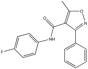 N-(4-fluorophenyl)-5-methyl-3-phenyl-4-isoxazolecarboxamide Struktur