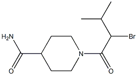 1-(2-bromo-3-methylbutanoyl)piperidine-4-carboxamide Struktur