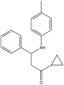 1-cyclopropyl-3-phenyl-3-(4-toluidino)propan-1-one Struktur