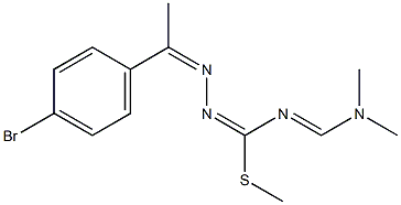 methyl N-[1-(4-bromophenyl)ethylidene]-{[(dimethylamino)methylidene]amino}methanehydrazonothioate Struktur