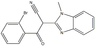 3-(2-bromophenyl)-2-(1-methyl-1H-benzo[d]imidazol-2-yl)-3-oxopropanenitrile Struktur