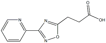 3-[3-(2-pyridyl)-1,2,4-oxadiazol-5-yl]propanoic acid Struktur