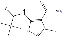 2-[(2,2-dimethylpropanoyl)amino]-4-methylthiophene-3-carboxamide Struktur