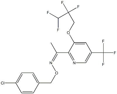 1-[3-(2,2,3,3-tetrafluoropropoxy)-5-(trifluoromethyl)-2-pyridinyl]-1-ethanone O-(4-chlorobenzyl)oxime Struktur