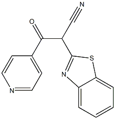 2-(1,3-benzothiazol-2-yl)-3-oxo-3-(4-pyridyl)propanenitrile Struktur