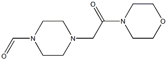 4-(2-morpholino-2-oxoethyl)tetrahydro-1(2H)-pyrazinecarbaldehyde Struktur