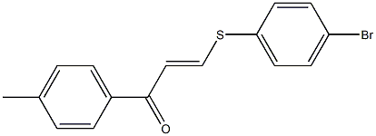 3-[(4-bromophenyl)thio]-1-(4-methylphenyl)prop-2-en-1-one Struktur