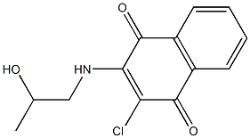 2-chloro-3-[(2-hydroxypropyl)amino]naphthoquinone Struktur