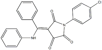 4-[anilino(phenyl)methylidene]-1-(4-chlorophenyl)pyrrolidine-2,3,5-trione Struktur