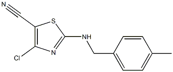 4-chloro-2-[(4-methylbenzyl)amino]-1,3-thiazole-5-carbonitrile Struktur