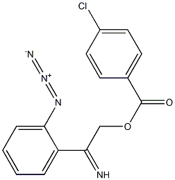 1-azido-2-{[(4-chlorobenzoyl)oxy]ethanimidoyl}benzene Struktur