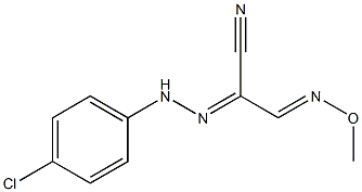 2-[(Z)-2-(4-chlorophenyl)hydrazono]-3-(methoxyimino)propanenitrile Struktur