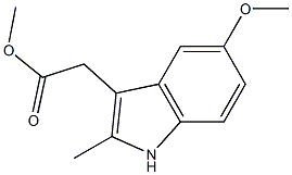 methyl 2-(5-methoxy-2-methyl-1H-indol-3-yl)acetate Struktur