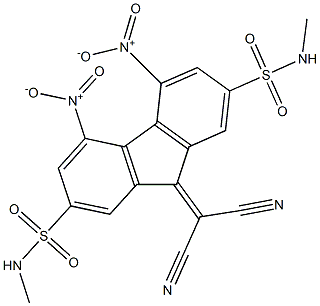 N2,N7-dimethyl-9-(dicyanomethylene)-4,5-dinitro-9H-2,7-fluorenedisulfonamide Struktur