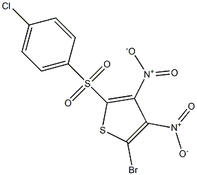 2-bromo-5-[(4-chlorophenyl)sulfonyl]-3,4-dinitrothiophene Struktur