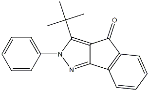 3-(tert-butyl)-2-phenylindeno[1,2-c]pyrazol-4(2H)-one Struktur