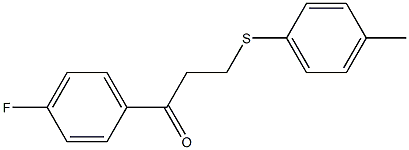 1-(4-fluorophenyl)-3-[(4-methylphenyl)sulfanyl]-1-propanone Struktur