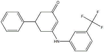 5-phenyl-3-[3-(trifluoromethyl)anilino]-2-cyclohexen-1-one Struktur