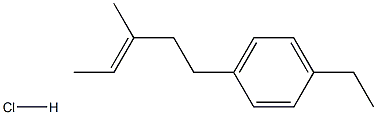 1-ethyl-4-(3-methylpent-3-enyl)benzene hydrochloride Struktur