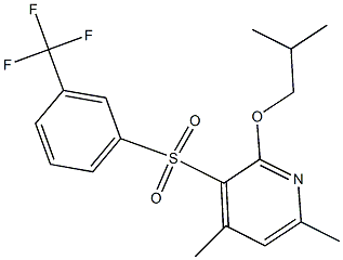 2-isobutoxy-4,6-dimethyl-3-pyridinyl 3-(trifluoromethyl)phenyl sulfone Struktur