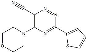 5-morpholino-3-(2-thienyl)-1,2,4-triazine-6-carbonitrile Struktur