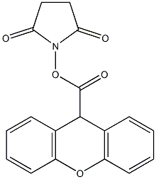 2,5-dioxotetrahydro-1H-pyrrol-1-yl 9H-xanthene-9-carboxylate Struktur