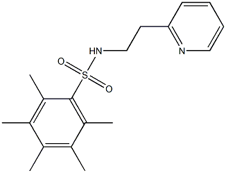 N1-[2-(2-pyridyl)ethyl]-2,3,4,5,6-pentamethylbenzene-1-sulfonamide Struktur