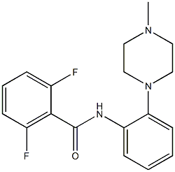 2,6-difluoro-N-[2-(4-methylpiperazino)phenyl]benzenecarboxamide Struktur