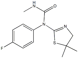 N-(5,5-dimethyl-4,5-dihydro-1,3-thiazol-2-yl)-N-(4-fluorophenyl)-N'-methylurea Struktur