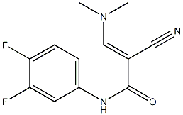 N1-(3,4-difluorophenyl)-2-cyano-3-(dimethylamino)acrylamide Struktur